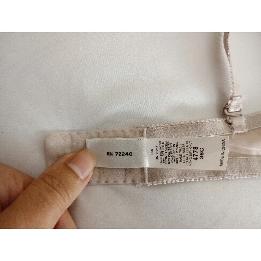 Felina Gray Lightly Padded Lace Under wire Nwt Bra 36C‎ 4778